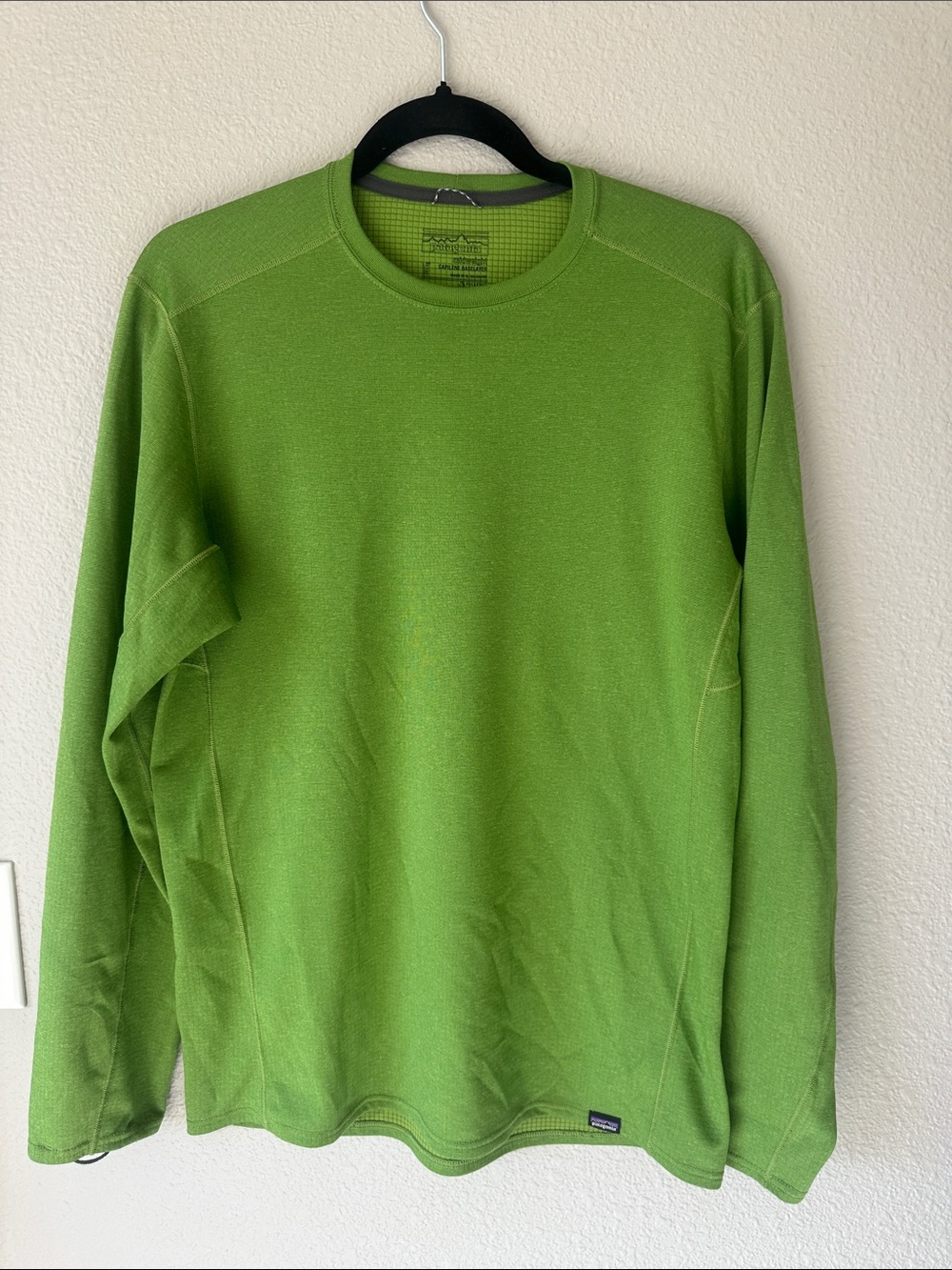 Patagonia Men's Long-Sleeve Crewneck Shirt - Lime Green